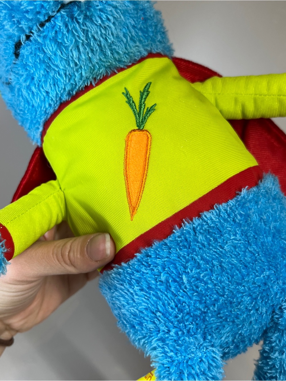 Disney Store Blue Bunny Town Plush Cape Mask Superhero Carrot 12" Rare HTF Toy - Picture 14 of 14
